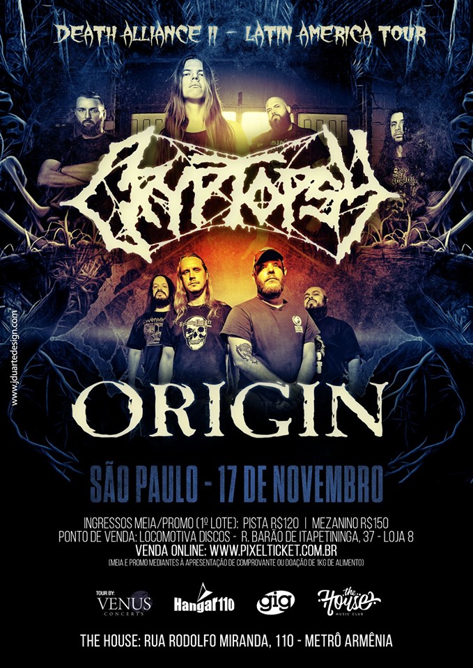 CRYPTOSY / ORIGIN em São Paulo
