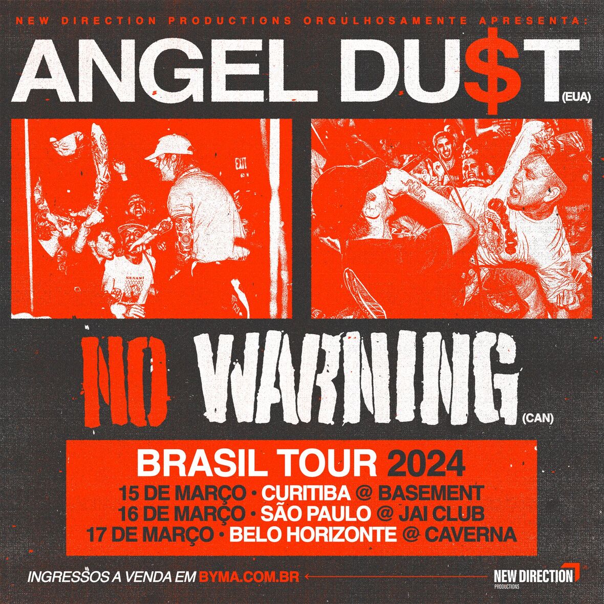 ANGEL DUST (EUA) | NO WARNING (CAN) – CURITIBA (PR)