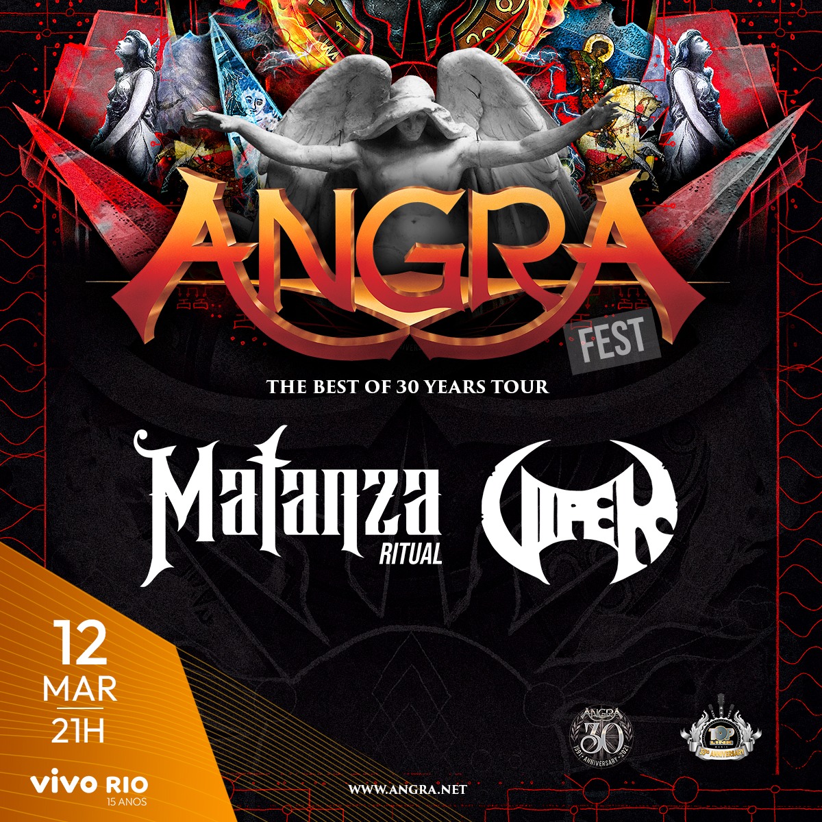 ANGRA FEST: C/ ANGRA, MATANZA RITUAL, VIPER (RIO DE JANEIRO/RJ)
