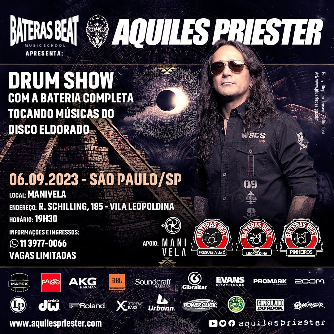 AQUILES PRIESTER – DRUM SHOW C/ AMÍLCAR CHRISTÓFARO E DINO VERDADE – SÃO PAULO (SP)