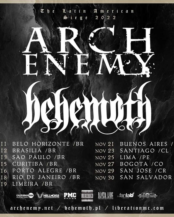 ARCH ENEMY | BEHEMOTH (BELO HORIZONTE/MG)