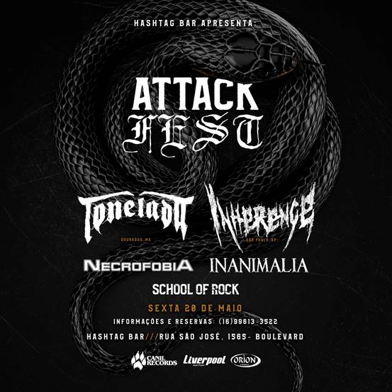 “ATTACK FEST” – C/ TONELADA | INHERENCE | NECROFOBIA | INANIMALIA