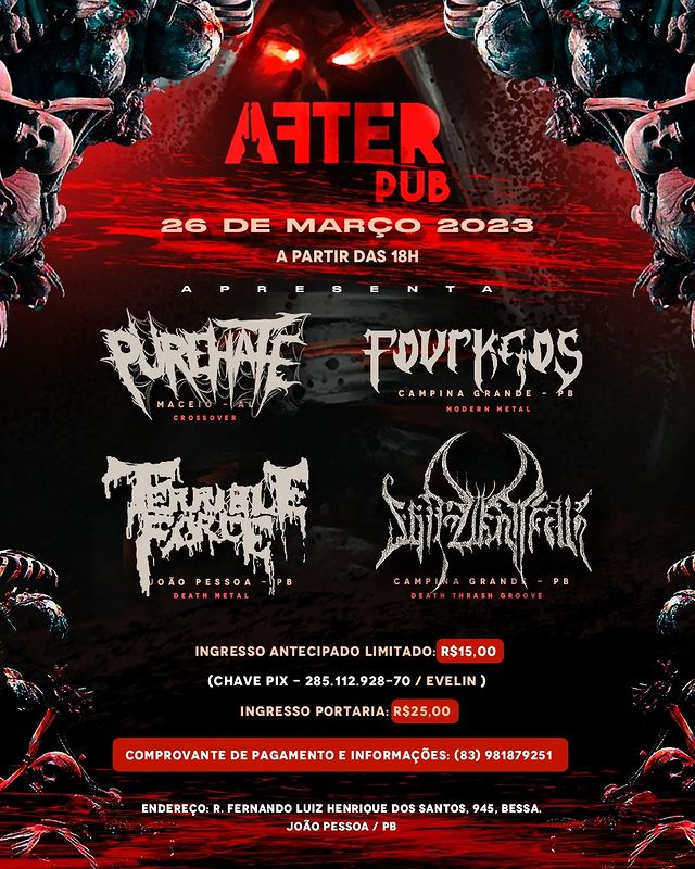FOURKAOS | PURE HATE | TERRIBLE FORCE | SPITZENFALL (JOÃO PESSOA/PB)