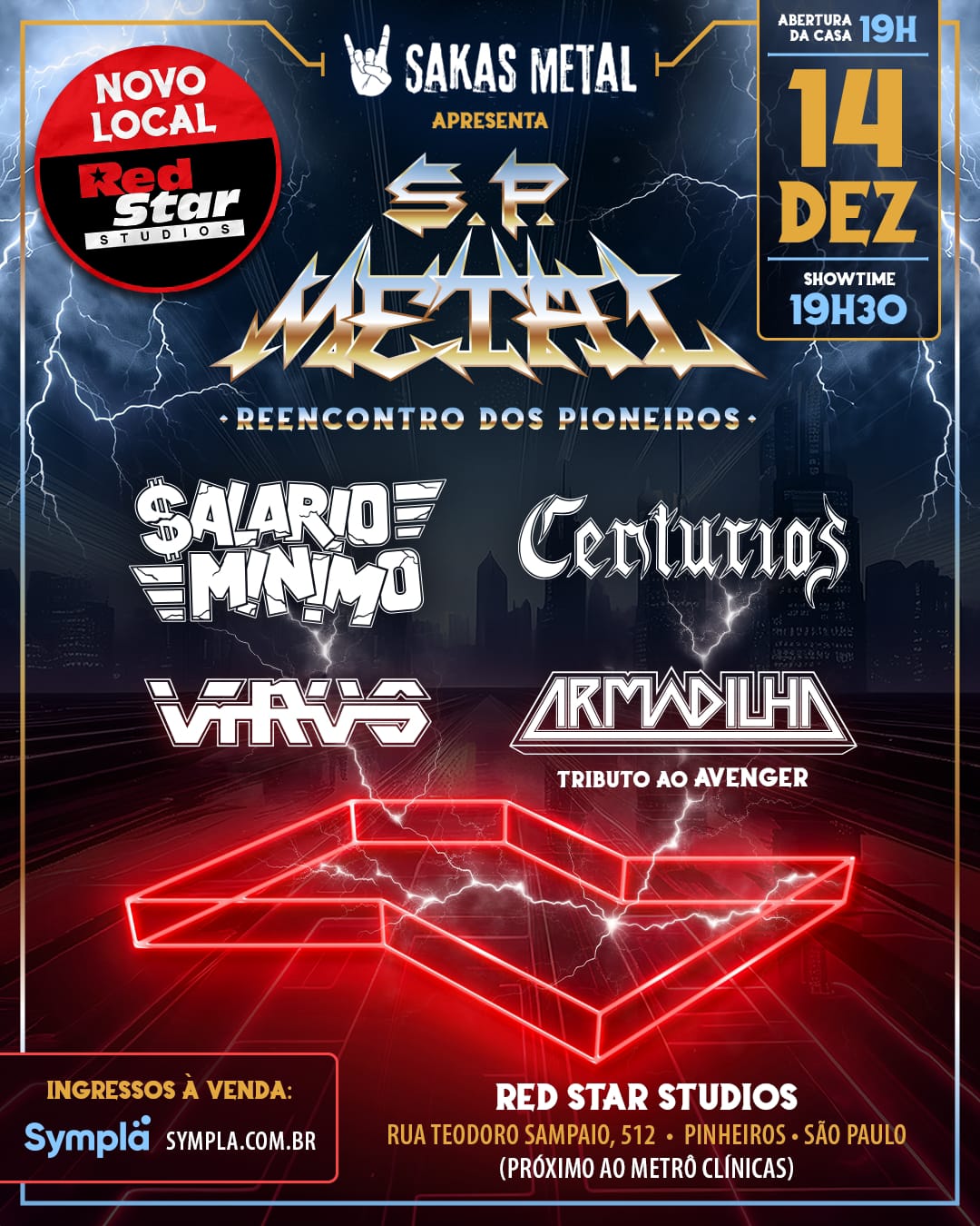 SP METAL: REENCONTRO DOS PIONEIROS – SALÁRIO MÍNIMO | ARMADILHA | CENTÚRIAS | VÍRUS – SÃO PAULO (SP)