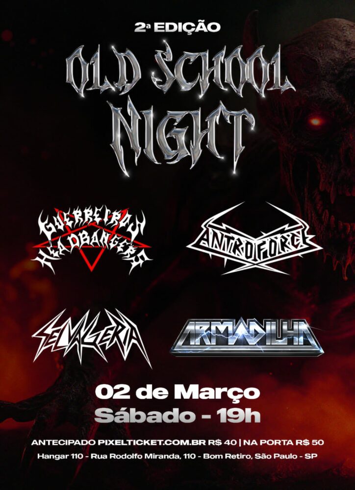 GUERREIROS HEADBANGERS | ANTROFORCE | SELVAGERIA | ARMADILHA – SÃO PAULO (SP)