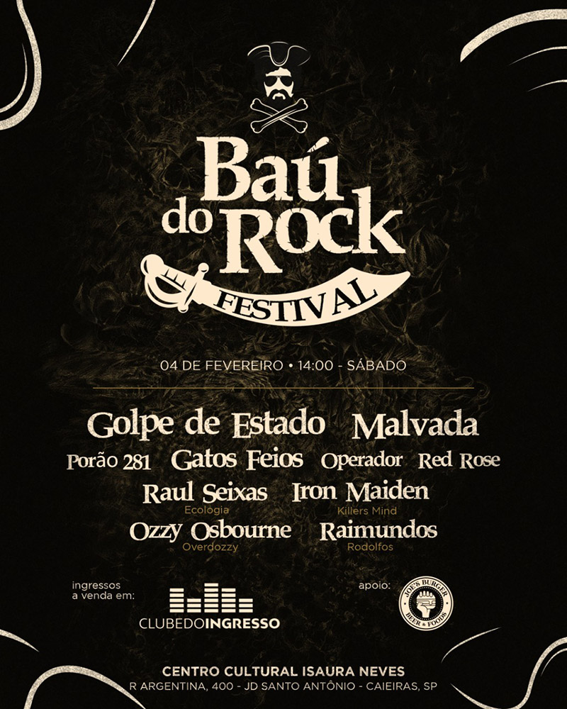 “BAÚ DO ROCK”: GOLPE DE ESTADO | MALVADA | OPERADOR (CAIEIRAS/SP)