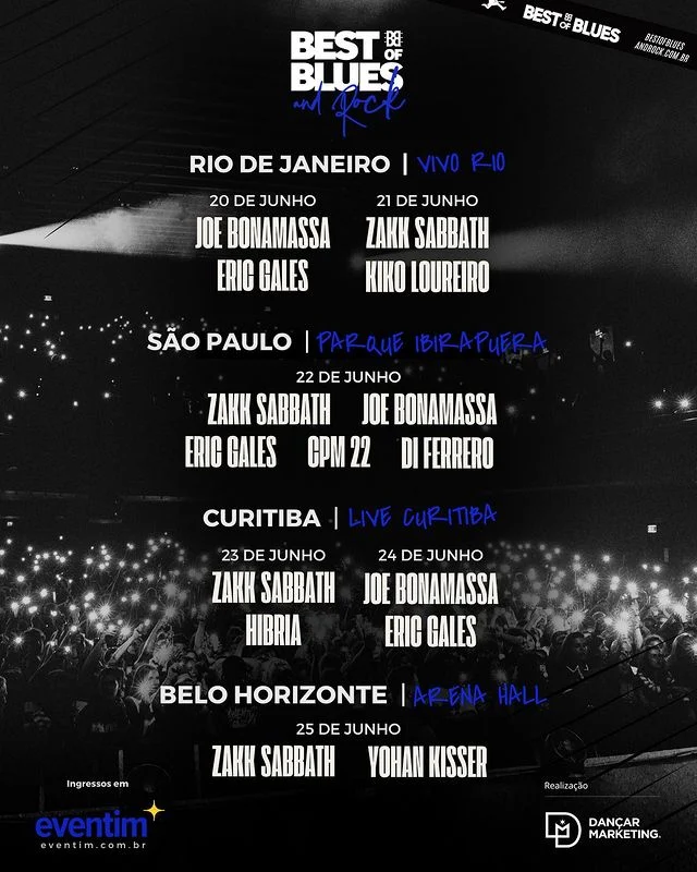 BEST OF BLUES AND ROCK: ZAKK SABBATH | HIBRIA – CURITIBA (PR)