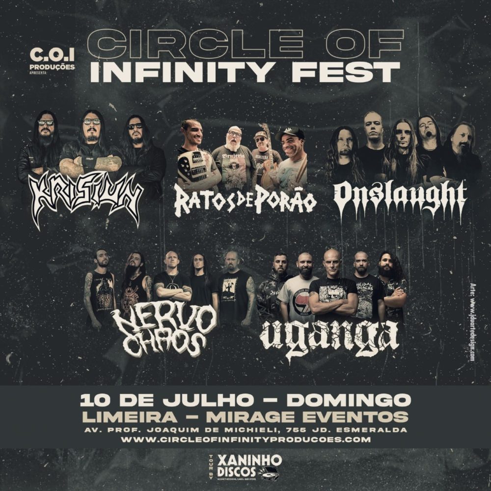 ONSLAUGHT (ING) | KRISIUN | RATOS DE PORÃO | NERVOCHAOS | UGANGA (LIMEIRA/SP)