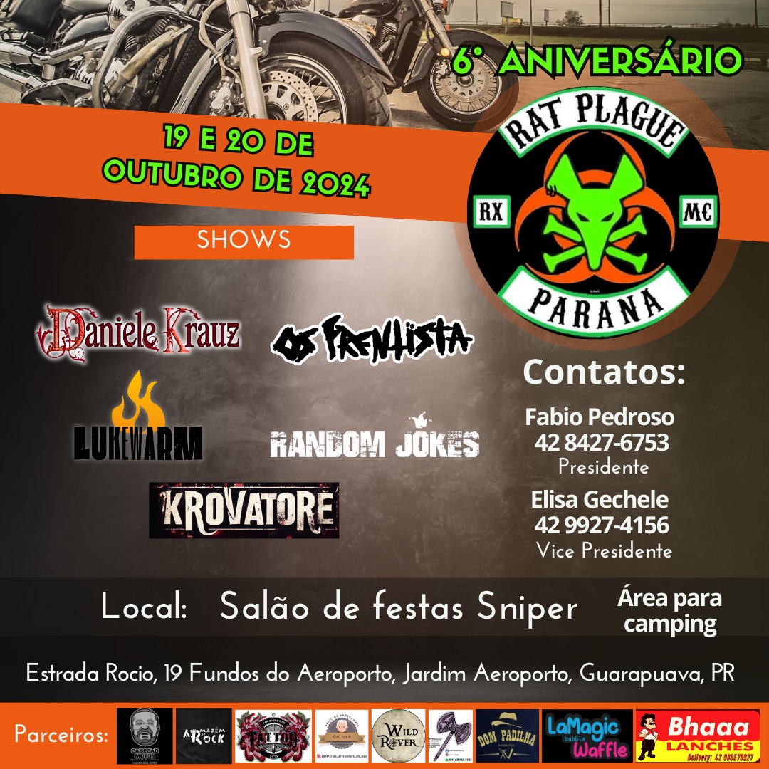 6° ANIVERSÁRIO DO RAT PLAGUE MC – GUARAPUAVA (PR)