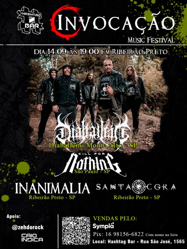 DIABÁLLEIN | KILL FOR NOTHING | INANIMALIA | SANTA CORA – RIBEIRÃO PRETO (SP)