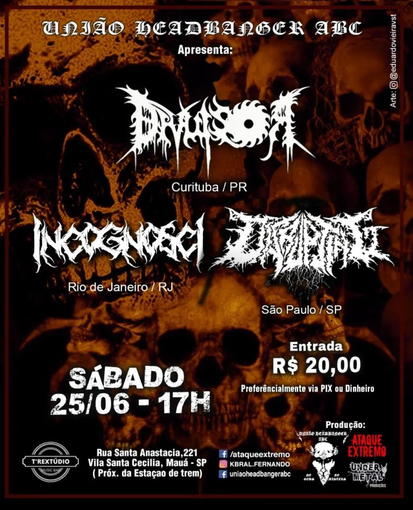 “DEATH NIGHT FEST” C/ DIVULSOR | DISRUPTING | INCOGNOSCI (MAUÁ/SP)