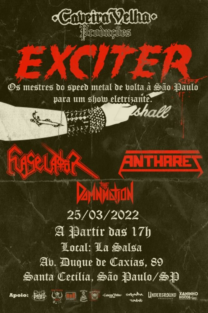 EXCITER (CAN), ANTHARES, FLAGELADÖR, THE DAMNNATION (SÃO PAULO/SP)