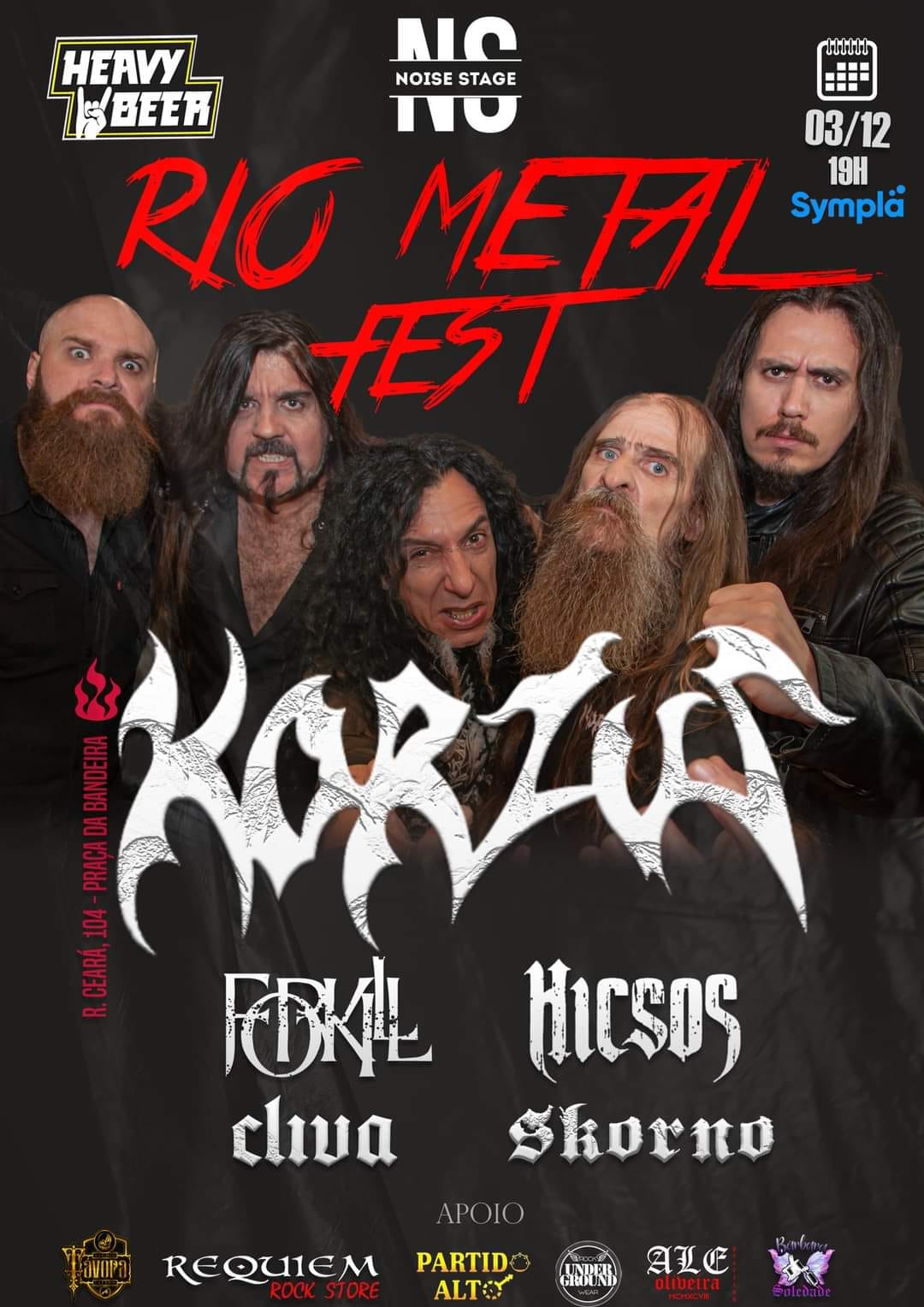 “RIO METAL FEST” C/ KORZUS | FORKILL | HICSOS | SKORNO | CLIVA – RIO DE JANEIRO (RJ)
