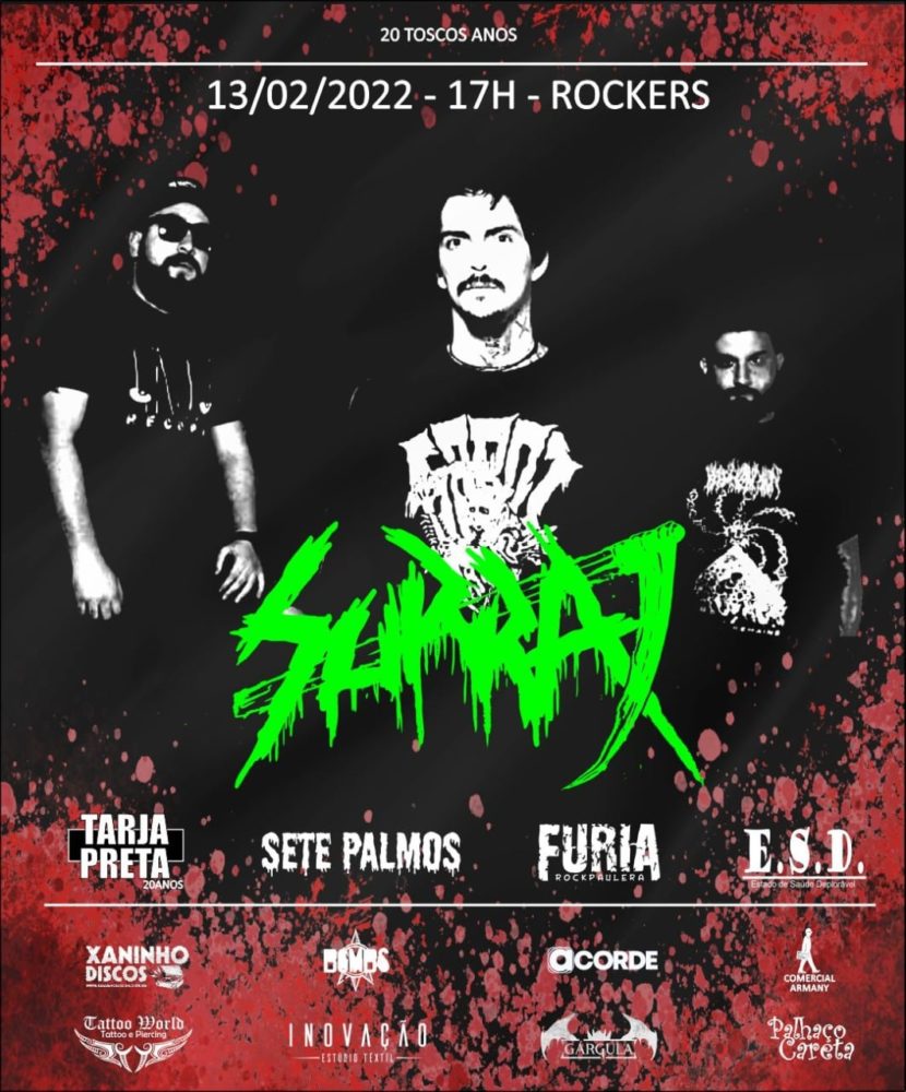 SURRA / FURIA ROCKPAULERA / TARJA PRETA / E.S.D. / SETE PALMOS (SANTA MARIA/RS)
