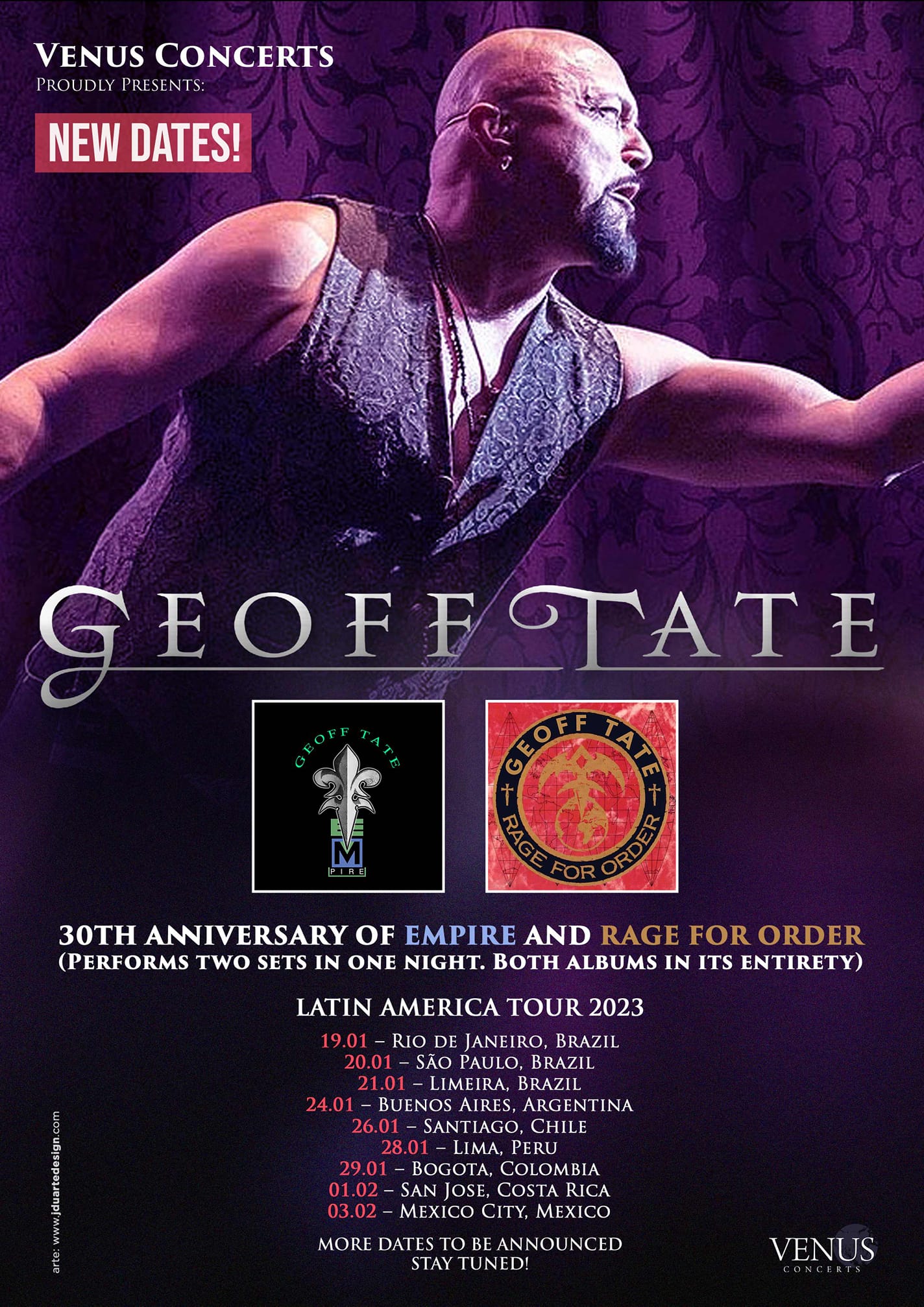 GEOFF TATE TOCA “EMPIRE” E “RAGE FOR ORDER” NA ÍNTEGRA (RIO DE JANEIRO/SP)