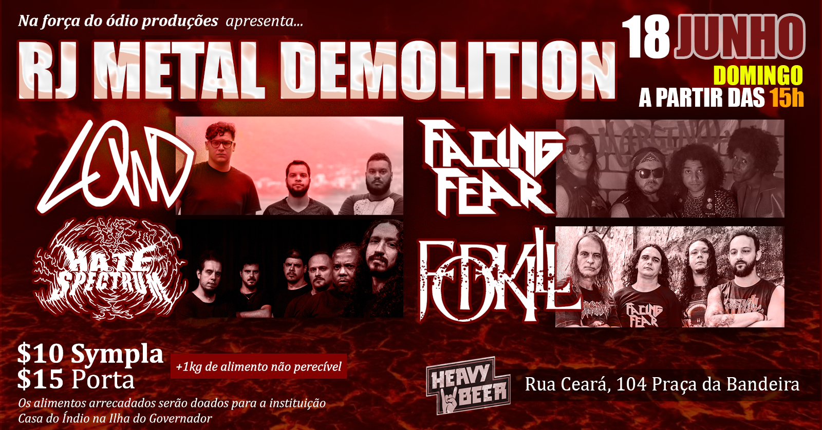 RJ METAL DEMOLITION – FORKILL | FACING FEAR | HATE SPECTRUM | LOWD (RIO DE JANEIRO/RJ)