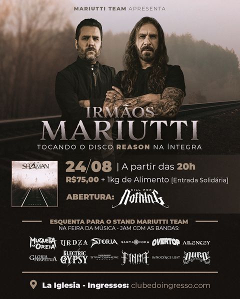 IRMÃOS MARIUTTI TOCAM “REASON” DO SHAMAN NA ÍNTEGRA – SÃO PAULO (SP)
