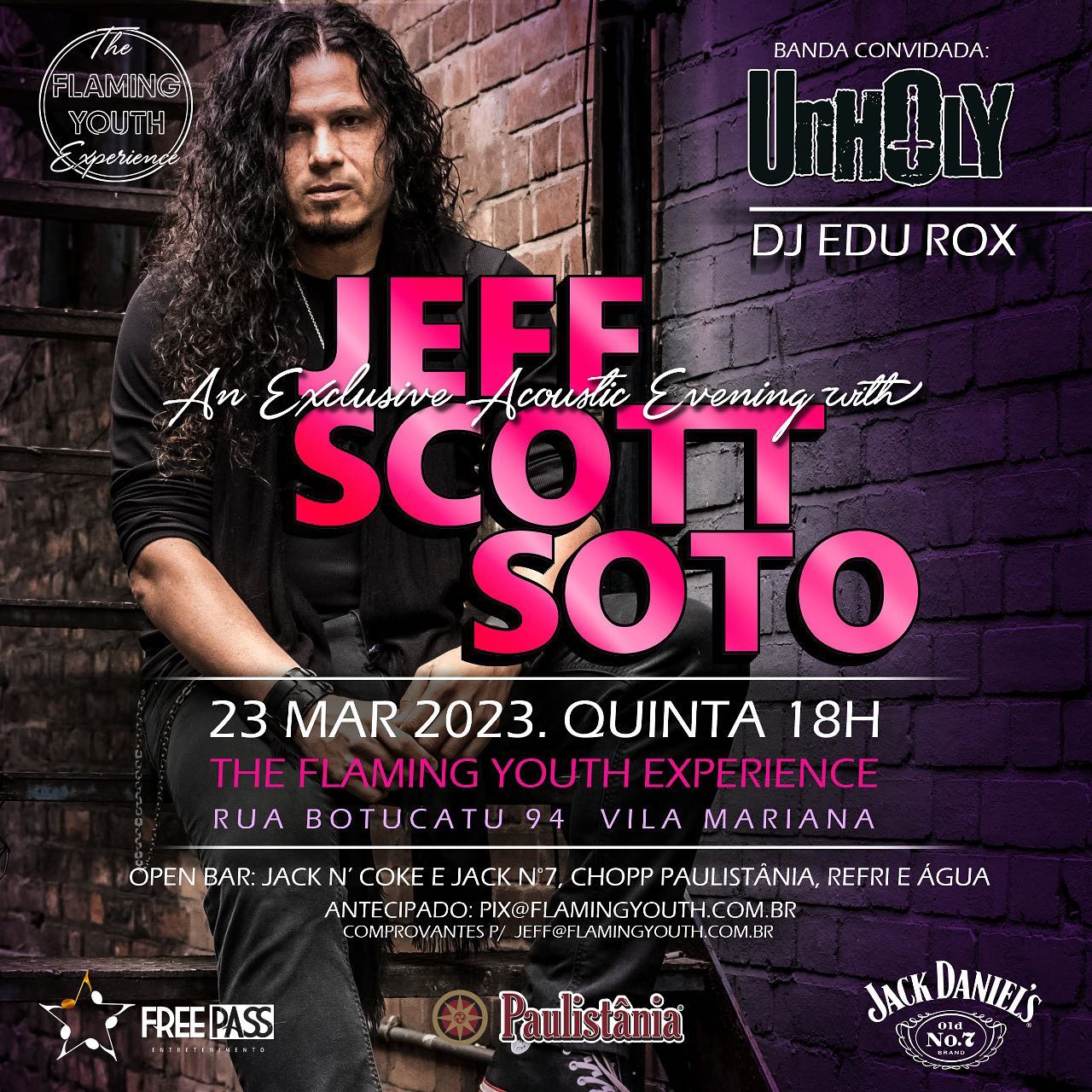 JEFF SCOTT SOTO – An Exclusive Acoustic Evening With (SÃO PAULO/SP)