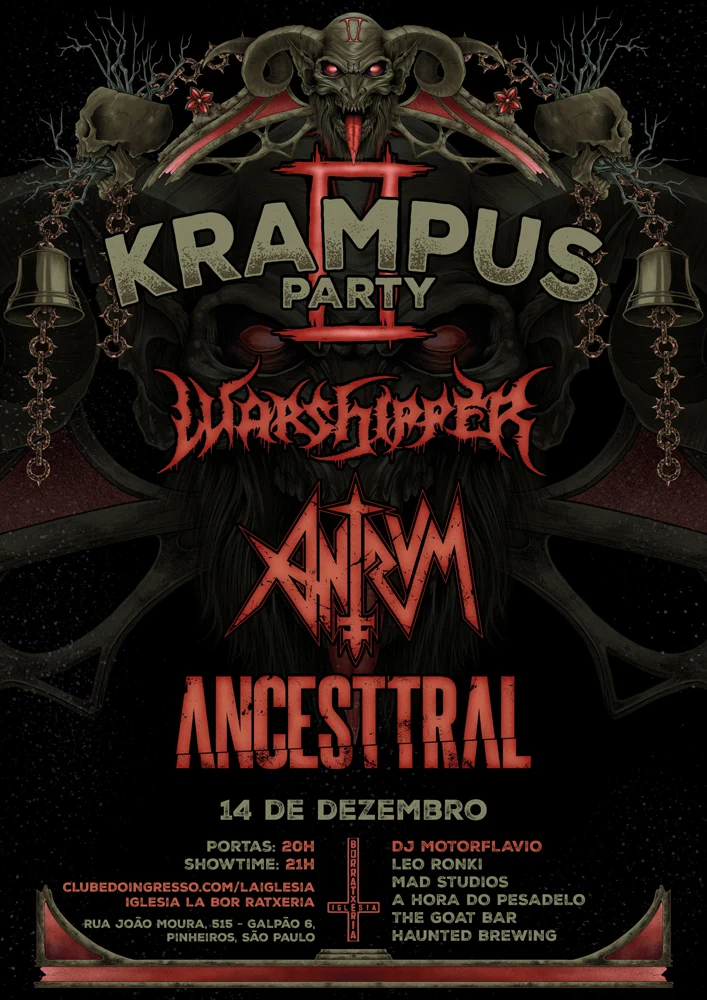 KRAMPUS PARTY – WARSHIPPER | ANTRVM | ANCESTTRAL – SÃO PAULO (SP)