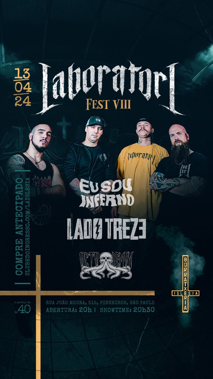 LABORATORI FEST VIII: LABORATORI | EU SOU INFERNO | LADO TREZE | OCTODEMON – SÃO PAULO (SP)