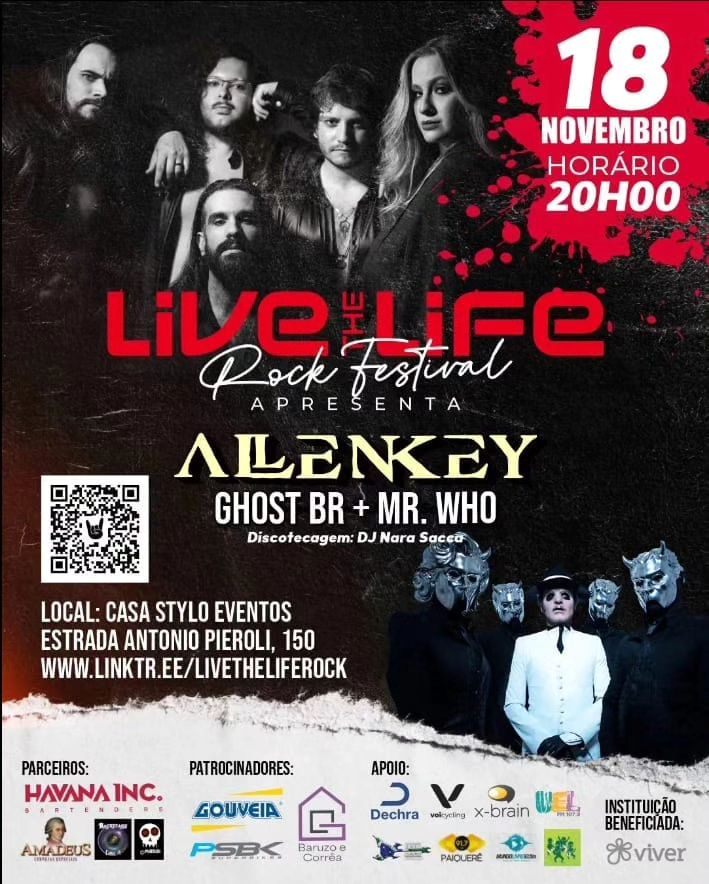 LIVE THE LIFE ROCK FESTIVAL: ALLEN KEY | GHOST BR | MR. WHO – LONDRINA (PR)