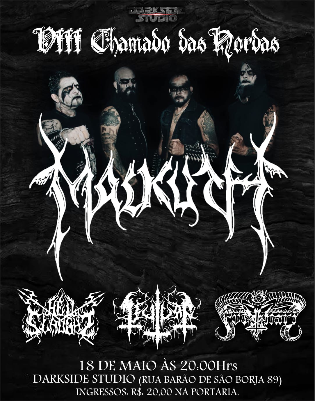 VIII CHAMADO DAS HORDAS: MALKUTH | EVRAH | PUGNARI | HELLSLAUGHT – RECIFE (PE)