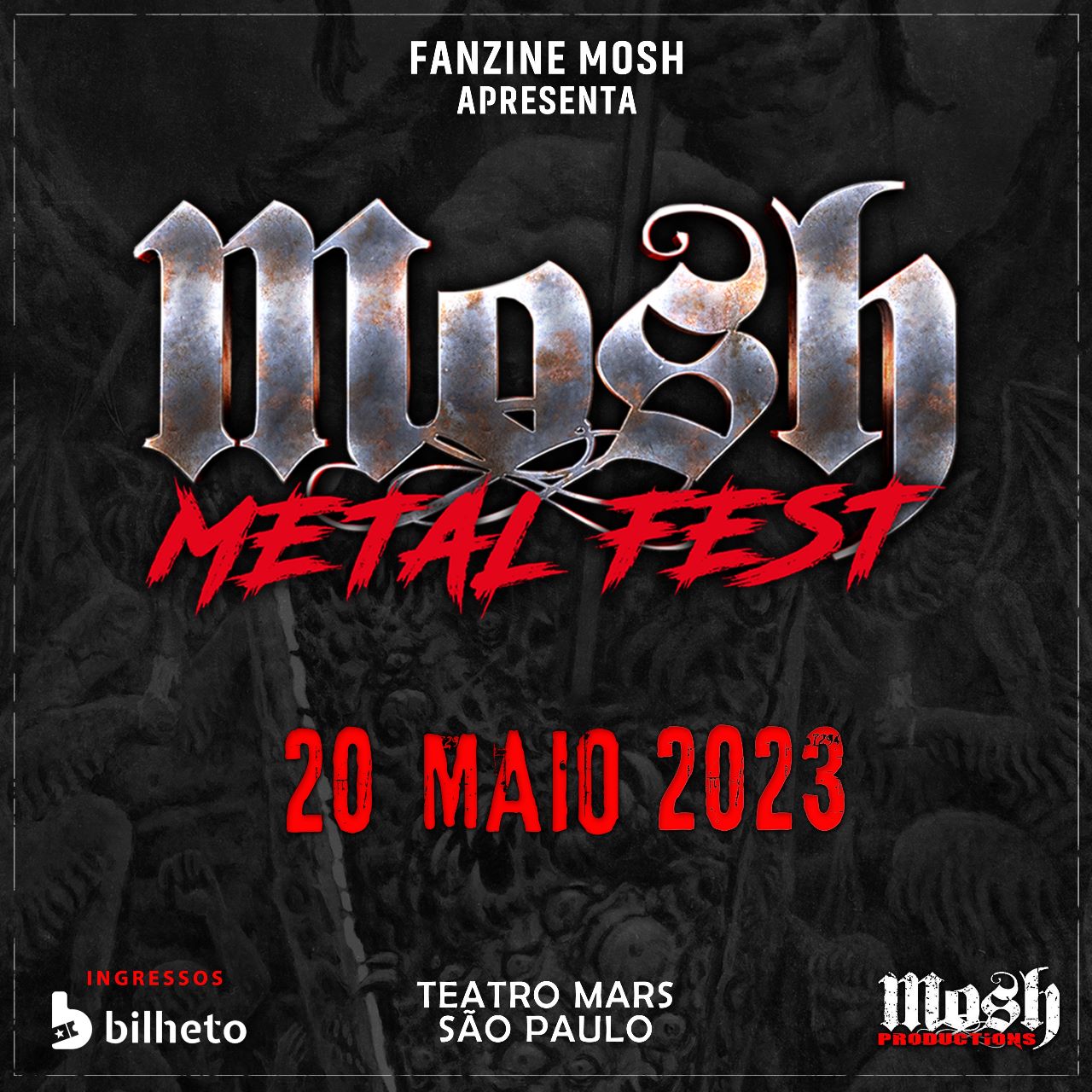 MOSH METAL MEETING – INCANTATION | DORSAL ATLÂNTICA | THE TROOPS OF DOOM | O CARA DO METAL | VAZIO (SÃO PAULO/SP)