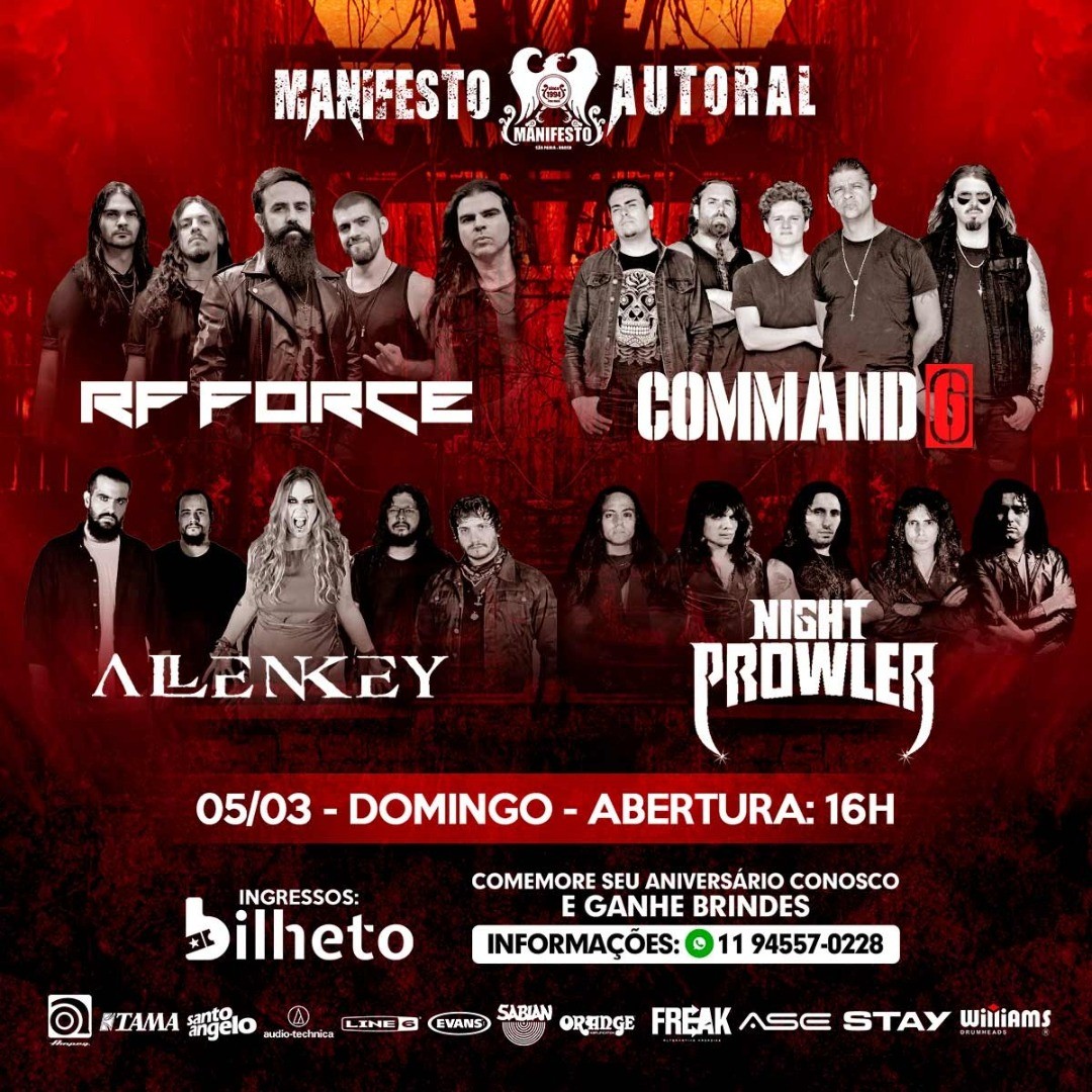 MANIFESTO AUTORAL: RF FORCE | ALLEN KEY | COMMAND6 | NIGHT PROWLER (SÃO PAULO/SP)