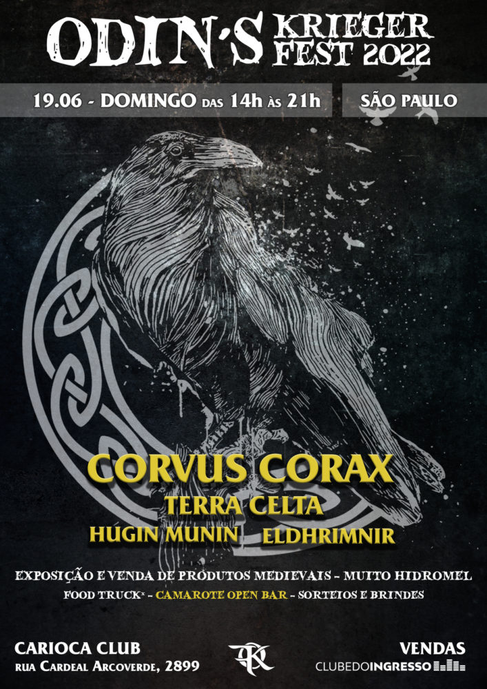 “ODIN’S KRIEGER FEST” (CORVUS CORAX (ALE) | TERRA CELTA | HUGIN MUNIN | ELDHRIMNIR – SÃO PAULO/SP)