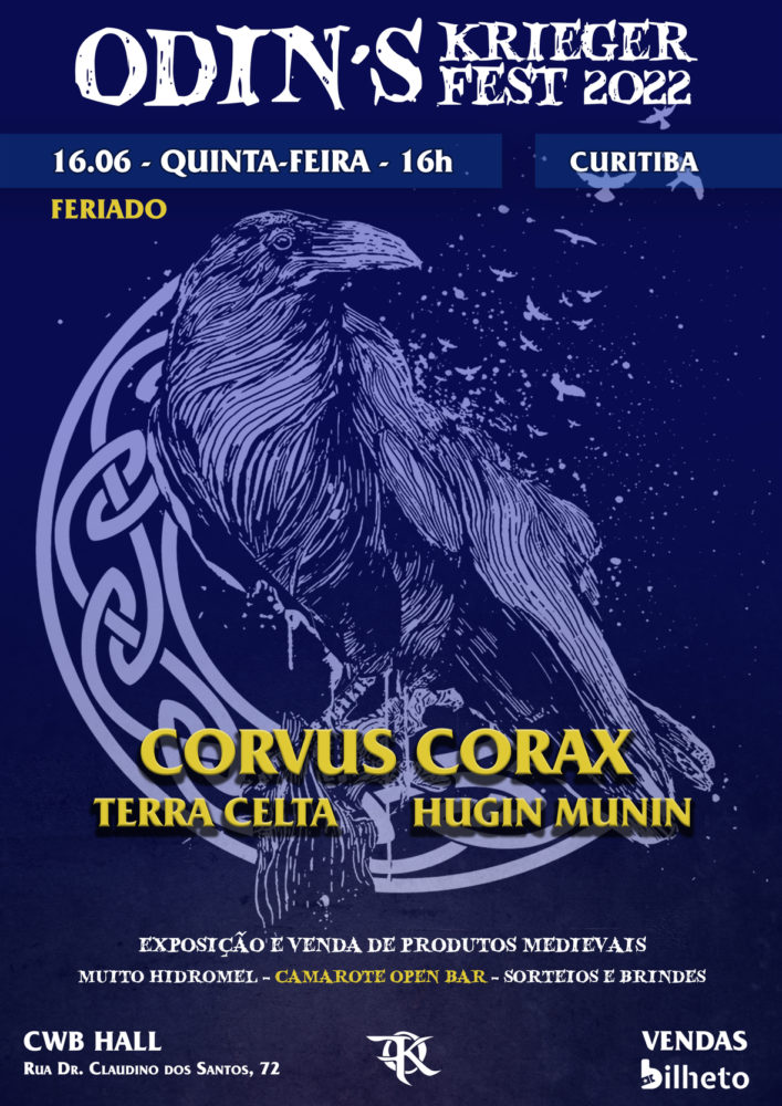 “ODIN’S KRIEGER FEST” (CORVUS CORAX (ALE) | TERRA CELTA | HUGIN MUNIN – CURITIBA/PR)