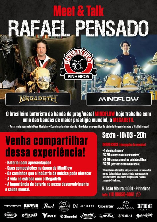 RAFAEL PENSADO (MEGADETH / MINDFLOW) – MEET & TALK (SÃO PAULO/SP)