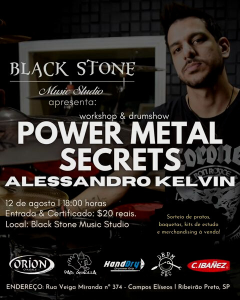 POWER METAL SECRETS: WORKSHOP ALESSANDRO KELVIN – RIBEIRÃO PRETO (SP)