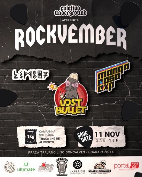ROCKVEMBER: LIMBO7 | LOST BULLET | MANGA ROSA EXPERIENCE – GUARAPARI (ES)