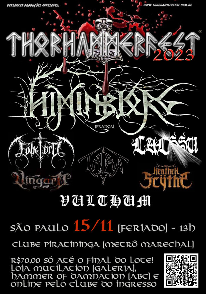 THORHAMMERFEST: C/ HIMINBJÖRG (FRA) | TANDRA | VINGARD | THE HEATHEN SCYTHE | VULTHUM | LALSSU | FOLKLORD – SÃO PAULO (SP)