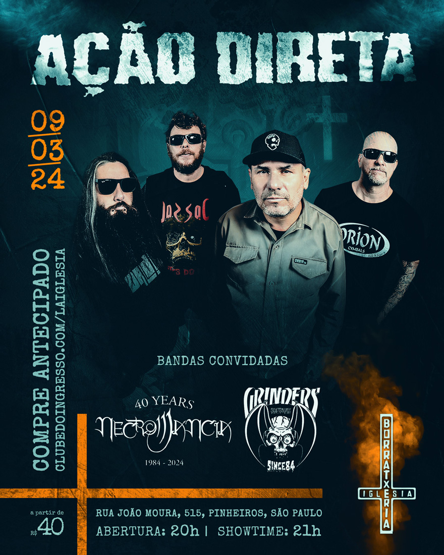 AÇÃO DIRETA | GRINDERS | NECROMANCIA – SÃO PAULO (SP)