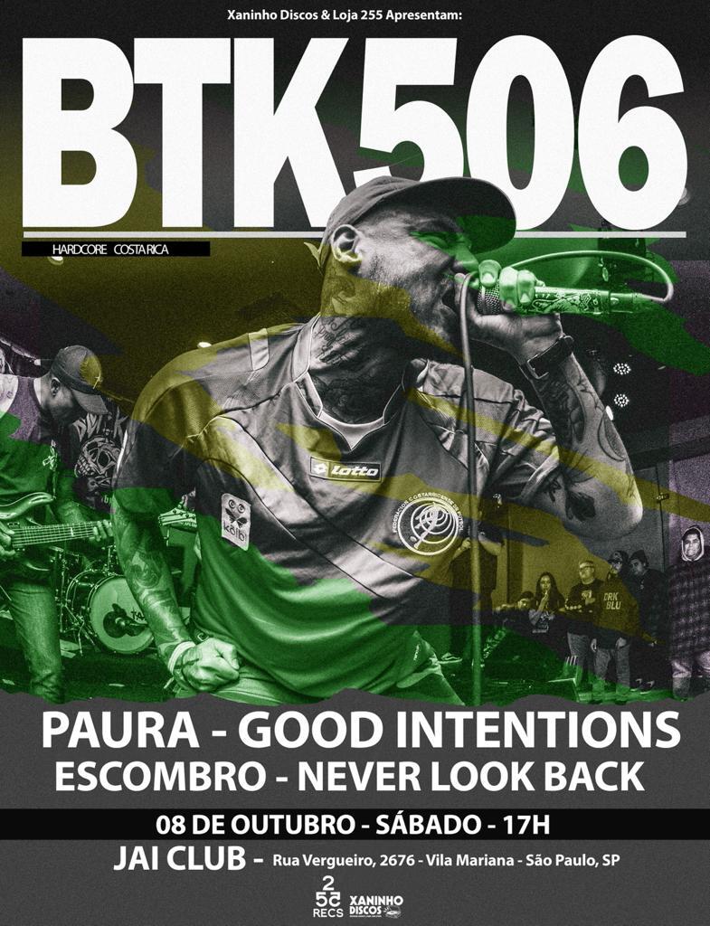 BILLY THE KID – C/ Never Look Back, Paura, Good Intentions e Escombro (SÃO PAULO/SP)