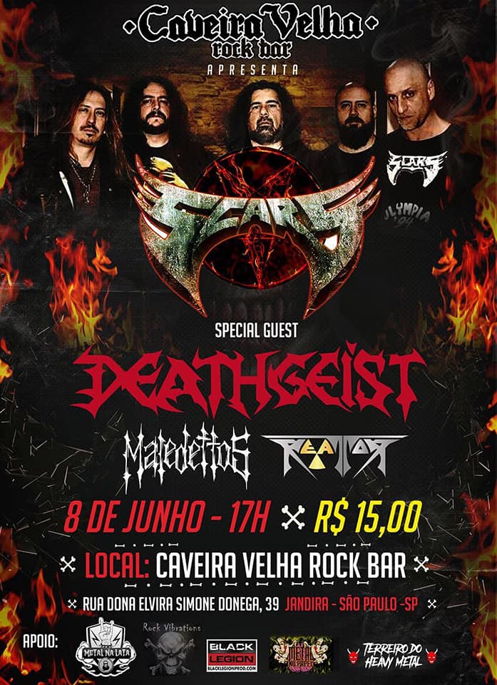 Reattor | Scars | Deathgeist | Maledettos – Caveira Velha Rock Bar