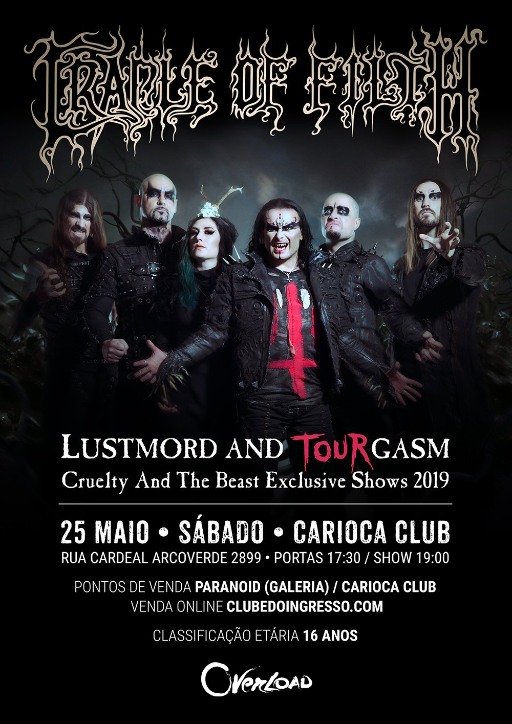 CRADLE OF FILTH – “Lustmord and Tourgasm 2019″ – SP