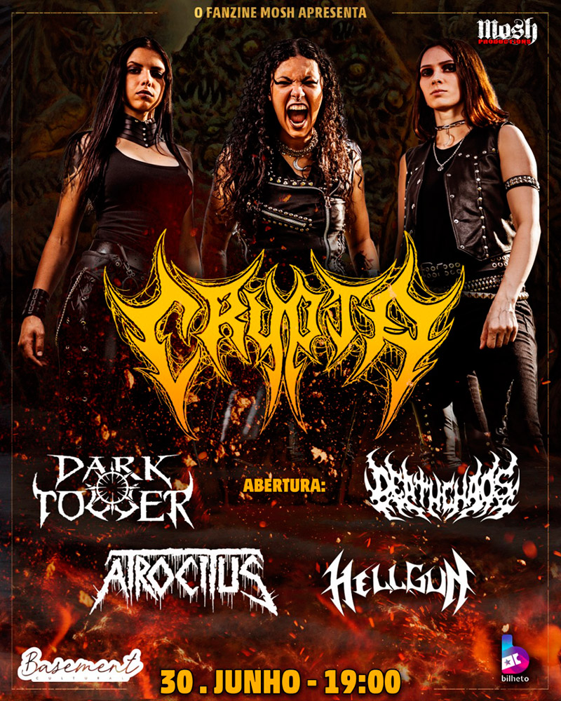 CRYPTA – ABERTURA: DARK TOWER | DEATH CHAOS | HELL GUN | ATROCITUS (CURITIBA/PR)
