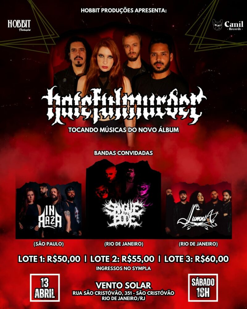 HATEFULMURDER | SANGUE DE BODE | INRAZA | LUMINIA – RIO DE JANEIRO (RJ)