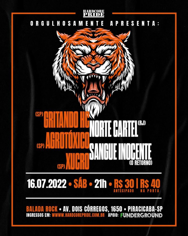 GRITANDO HC | AGROTÓXICO | XUCRO | NORTE CARTEL | SANGUE INOCENTE (PIRACICABA/SP)