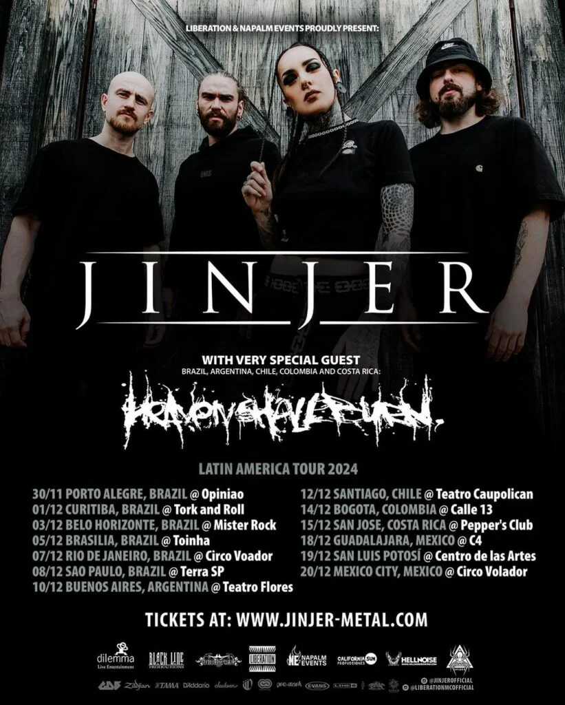 HEAVEN SHALL BURN | JINJER – BELO HORIZONTE (MG)