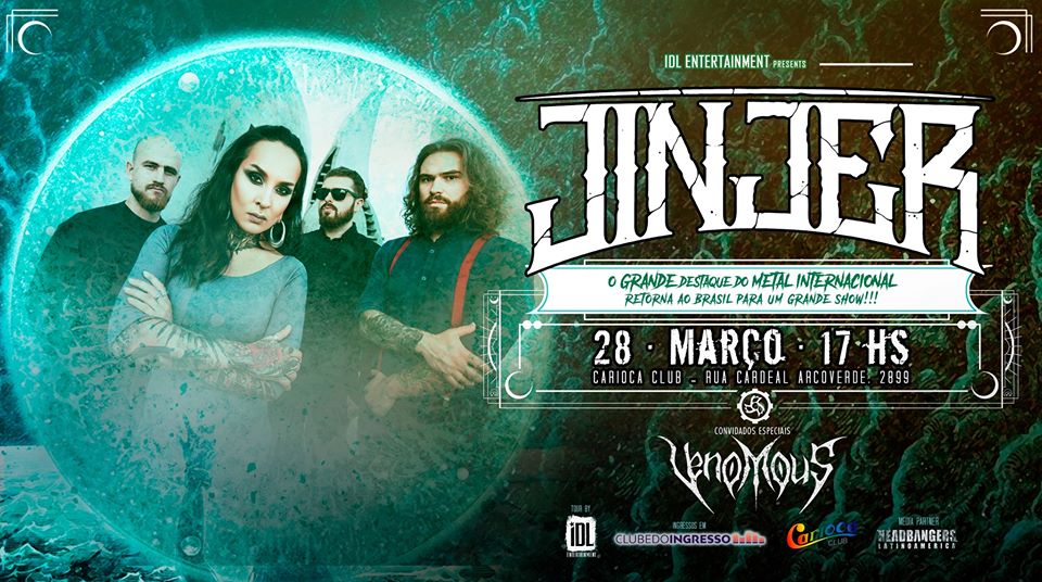 JINJER e VENOMOUS em São Paulo/SP