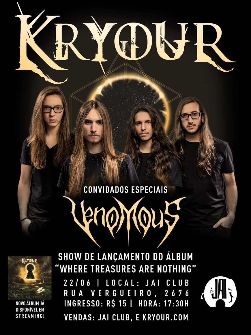 Kryour: show de lançamento ‘Where Treasures Are Nothing’