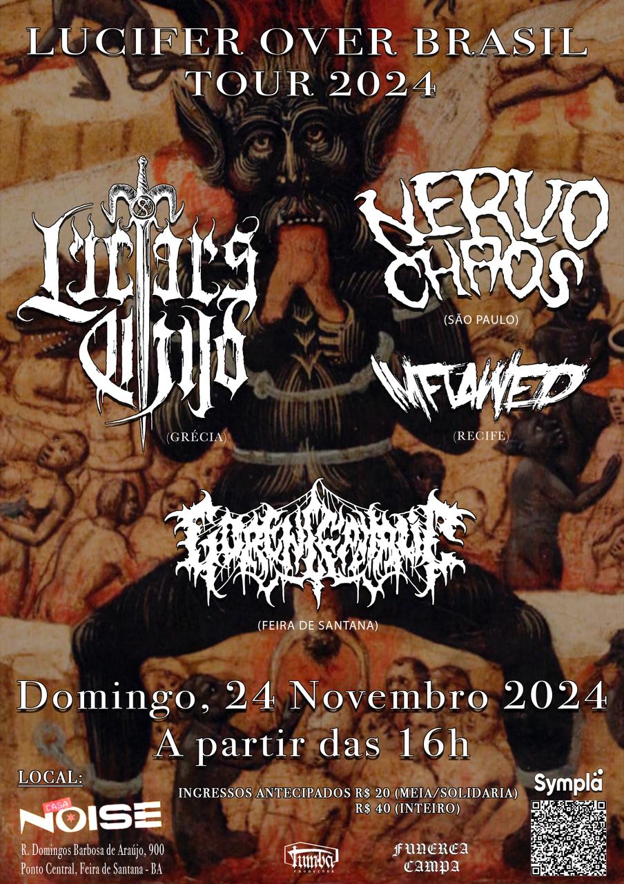LUCIFER’S CHILD (GRÉCIA) | NERVOCHAOS | IMFLAWED | GORENCEPHALIC – FEIRA DE SANTANA (BA)
