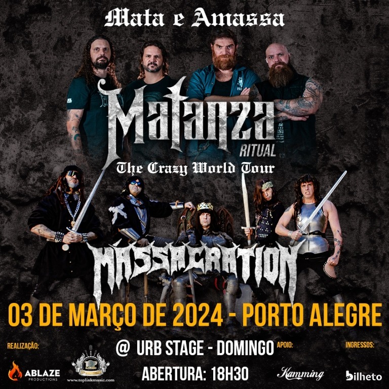 MATANZA RITUAL | MASSACRATION – PORTO ALEGRE (RS)