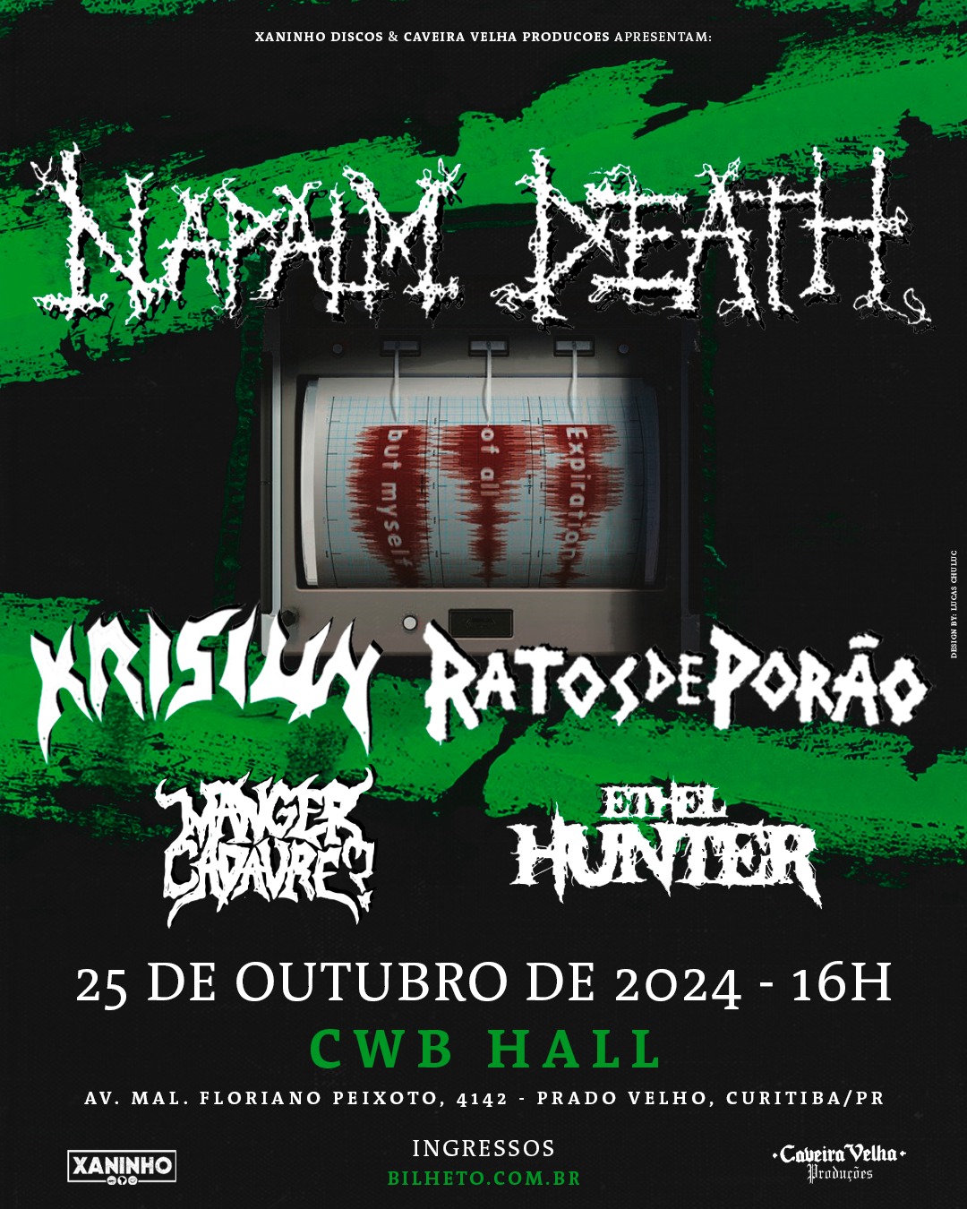 NAPALM DEATH | KRISIUN | RATOS DE PORÃO | MANGER CADAVRE? – CURITIBA (PR)