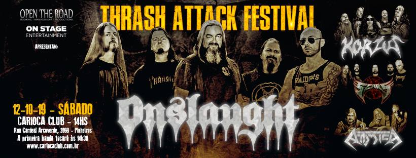 Thrash Attack Festival: Onslaught, Korzus, Attomica e Scars
