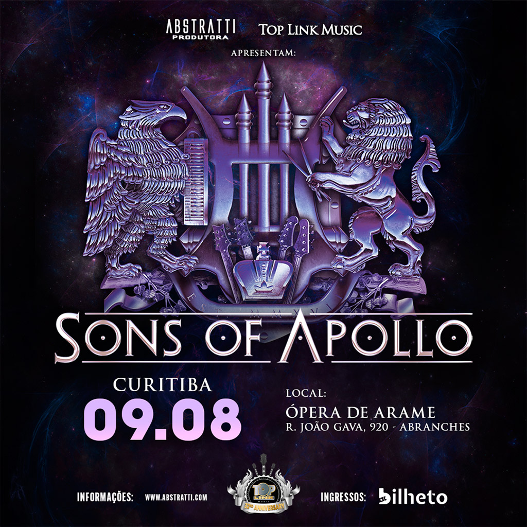 SONS OF APOLLO (CURITIBA/PR – ABERTURA LUFEH (EUA))