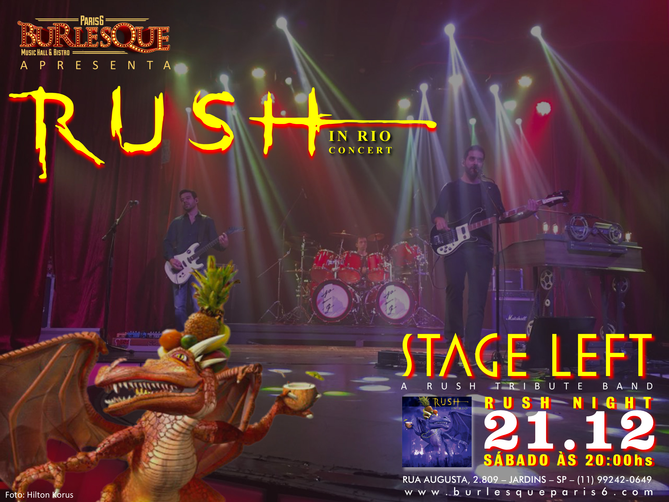 Stage Left apresenta show ‘Rush in Rio’